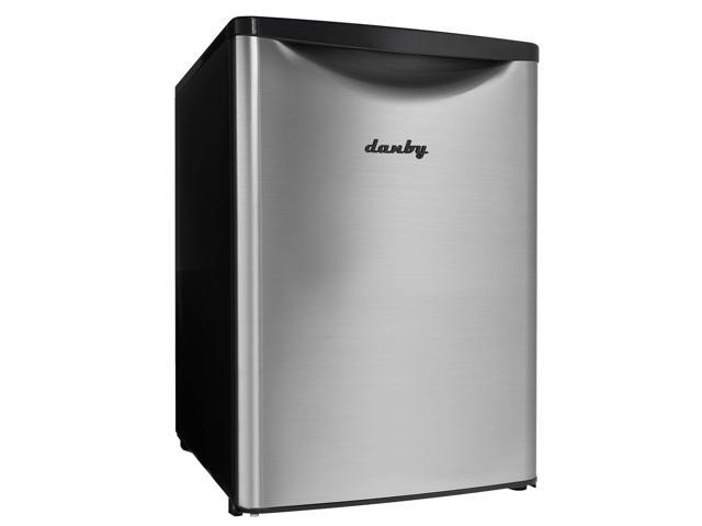 Danby Designer 2.6 Cubic Foot Steel Home Fridge Compact Refrigerator, Stainless photo
