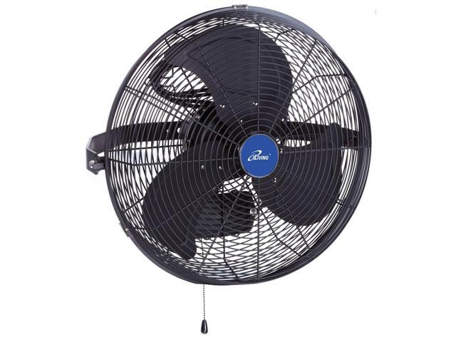 iLIVING 18-Inch Wall Mounted Variable Speed Indoor/Outdoor Weatherproof Fan, 6360 CFM, Black