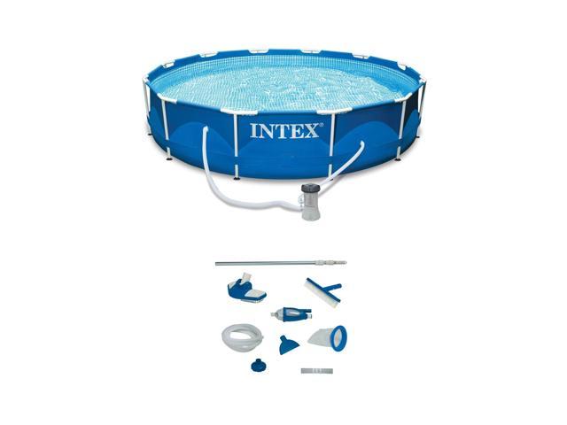 UPC 193802133509 product image for Intex 12' x 30' Metal Frame Swimming Pool w/ Filter Pump & Pool Maintenance Kit | upcitemdb.com