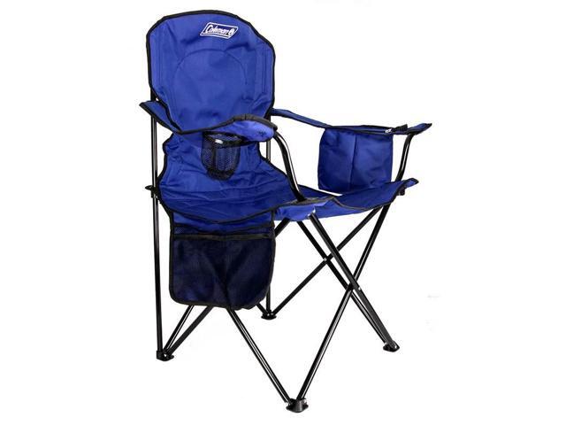 Coleman Camping - Lawn Chair w/Built-In Cooler And Cup Holder, Blue