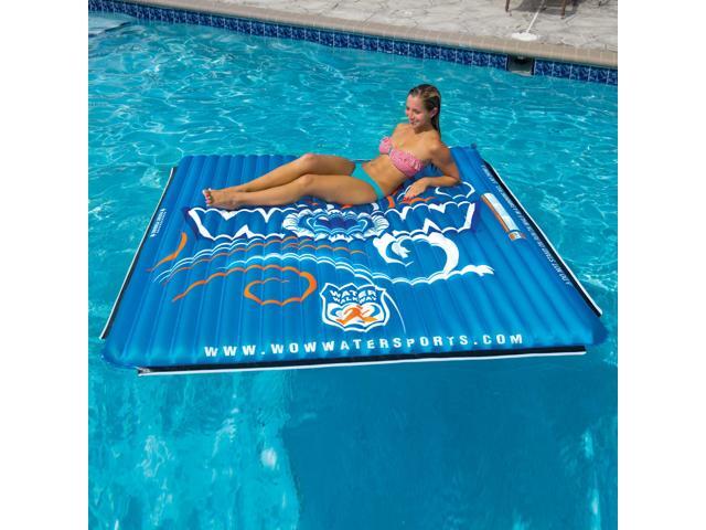 WOW Sports Floating Rectangular 6 x 6 Foot Water Walkway with Connecting System