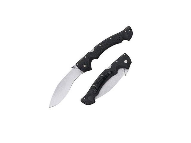 COLDSTEEL 62JL Cold Steel Rajah II Plain Steel Folding 6 CTS-BD1 Stonewash Blade Griv-Ex Handles