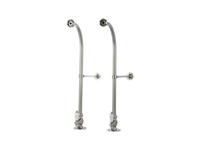 Kingston Brass Rigid Freestand Supplies W/Stp Procelains H & C Hdl. Sn