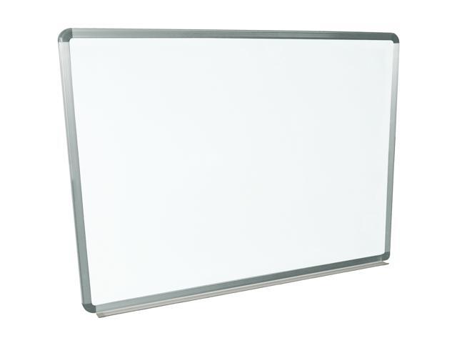 Luxor WB4836W Wall-Mounted Magnetic Whiteboard - 48' x 36' - White Surface, Silver Aluminum Frame