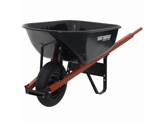 Ames Jackson EC6 6 Cu. Ft. Heavy Duty Steel Wheelbarrow, Black