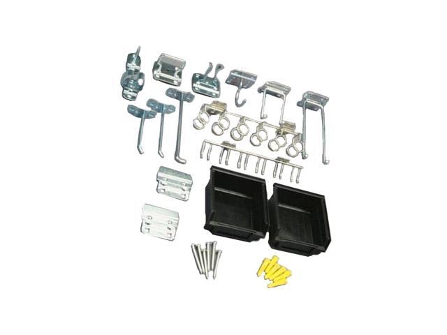 Triton Products LH3-KIT Zinc Plated Steel Hook and Bin Assortment for LocBoard