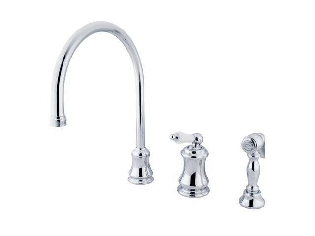 Single Handle Widespread Kitchen Faucet with Brass Sprayer