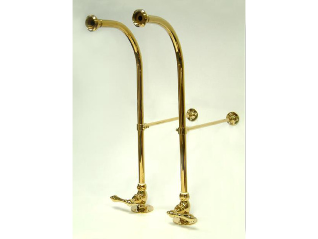 Kingston Brass Rigid Freestand Supplies W/Stp Brass Lever Hdl. Pb