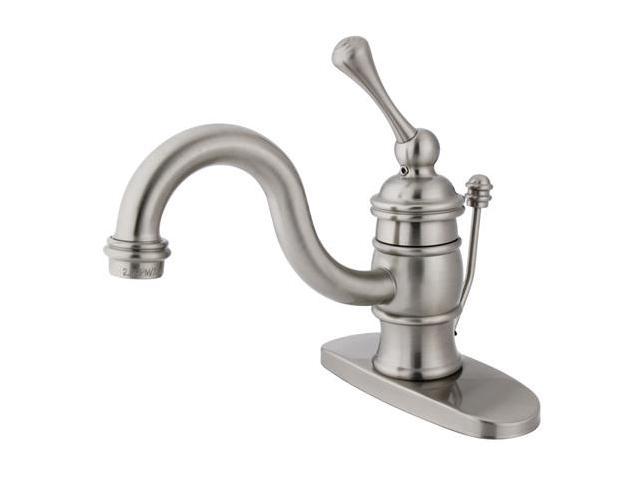 Photos - Tap Kingston Brass KB3408BL Single Handle 4' Centerset Lavatory Faucet with Re 
