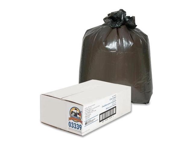 Genuine Joe Can Liner 2-Ply 33'x39' 31-33 Gallon 60/CT Brown/Black 03339