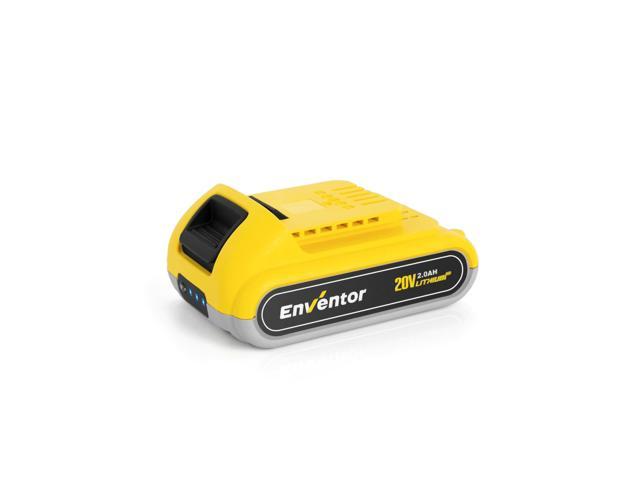 Photos - Power Tool Battery Enventor 20V 2.0Ah Lithium Ion Replacement Battery with LED Power Indicato