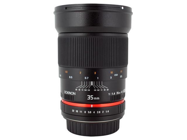 Rokinon 35mm f/1.4 Wide Angle Lens w/ Automatic Chip for Nikon DSLR Cameras - RK35MAFN