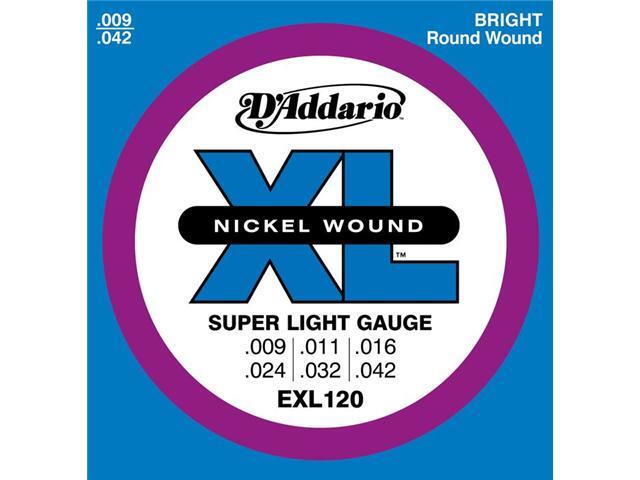 D'Addario EXL120 Electric Guitar Strings - Super Light - 3 Pack