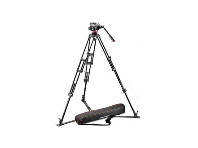 Manfrotto Professional Fluid Video System/Aluminum /Ground Spreader MVH502A w/54