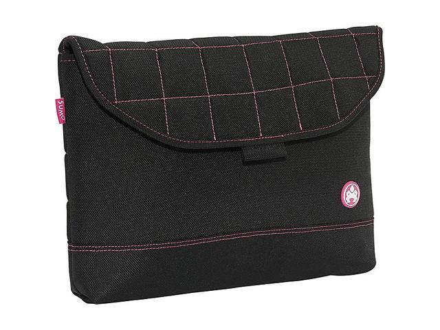 Sumo - Nylon Sleeve - 13.3' Ultrabooks or 13' MacBook screens - Black w/Pink Stitching