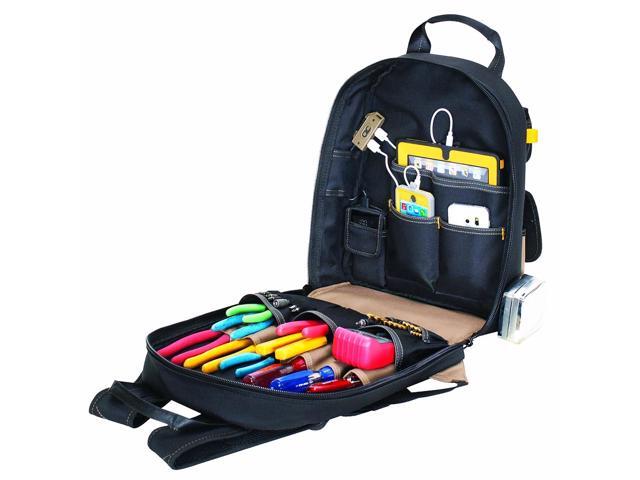 Clc Custom Leathercraft Ecp135 E-Charge Usb Charging Tool Backpack, 23-Pocket