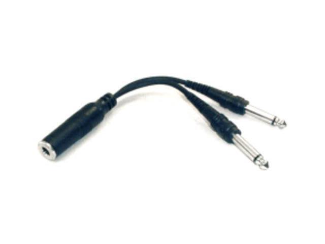 Y-Cable 1/4 (F) Mono to Dual 1/4 (M) Mono Insert & Y Cable - UnBalanced Cable