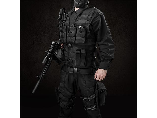 Barska Loaded Gear VX-100 Tactical Vest and Leg Platform-Blk