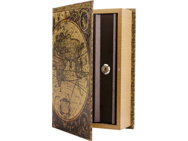 Barska CB12480 Antique Map Diversion Book Lock Box