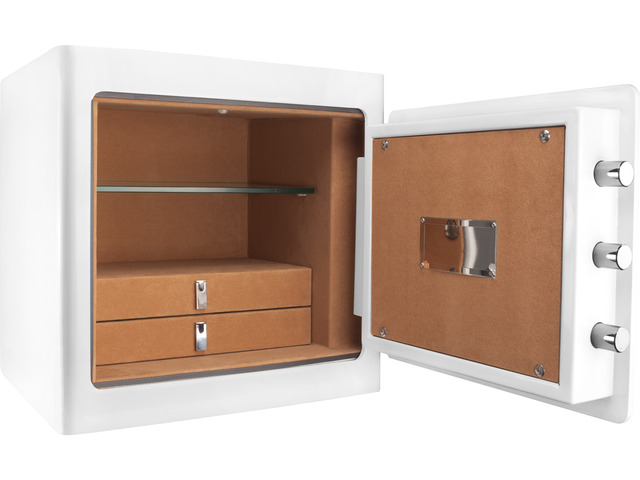 Barska Keypad 1.01 Cubic Feet Jewelry Safe Tan Interior, White #AX13104