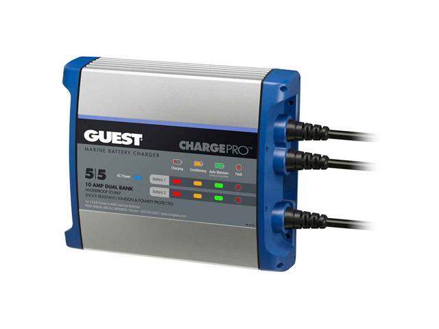 Guest On-Board Battery Charger 10A 12V 2 Bank 120V