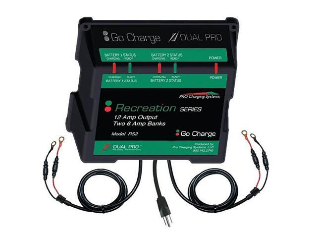 Dual Pro Recreat Series Dual Output Charger 2-6 AMP Bank RS2