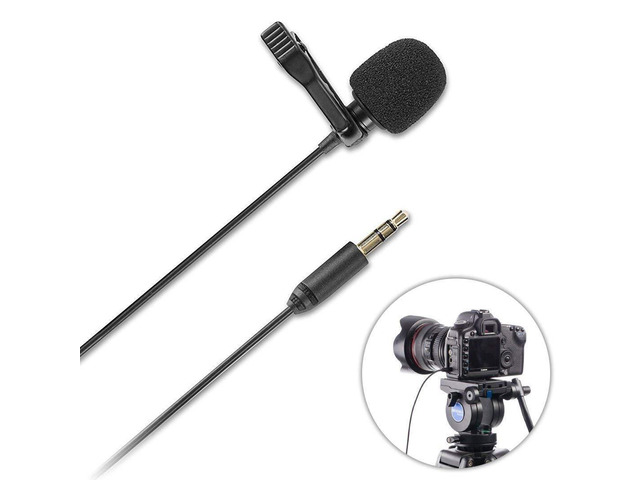 Saramonic SR-XMS2 Broadcast-Quality X/Y Stereo Lavalier Omnidirectional Microphone with 3.5mm TRS Connector for DSLR Cameras, Camcorders, Recorders...