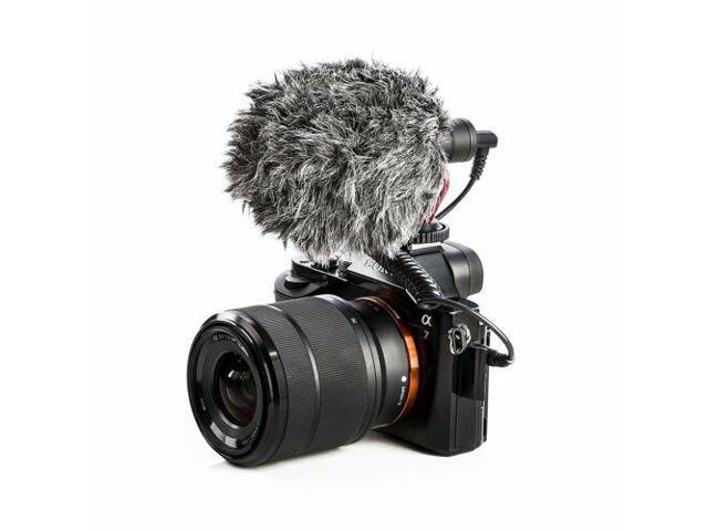 Movo VXR10 Universal Cardioid Condenser Video Microphone with Shock Mount, Deadcat Windscreen, & Case for Smartphones, DSLR Cameras & Camcorders