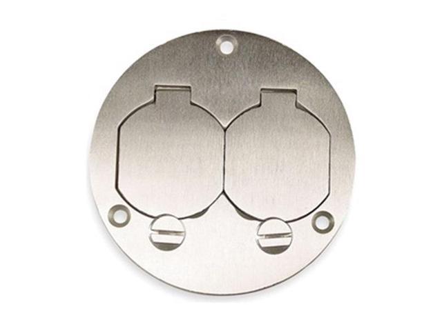 HUBBELL WIRING DEVICE-KELLEMS SA3925 Box Cover, Floor Box Type, 2 Gang,