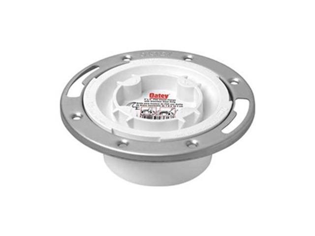 OATEY 43553 Toilet Flange, Floor, With Stainless Steel Ring