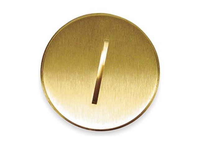 HUBBELL WIRING DEVICE-KELLEMS S5020 Box Cover, 1 Gang, Brass, Flush Cover Type