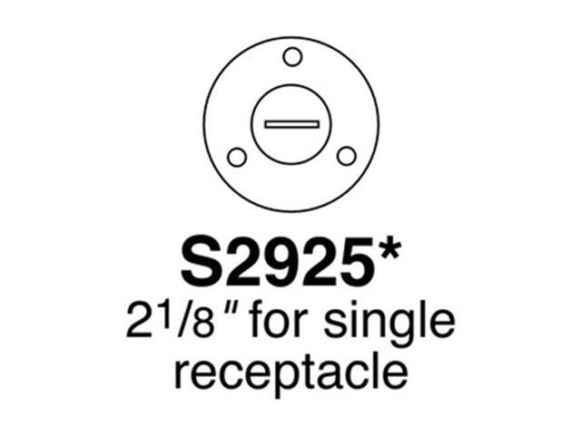 HUBBELL WIRING DEVICE-KELLEMS S2925 Box Cover, Floor Box Type, 1 Gang, Brass