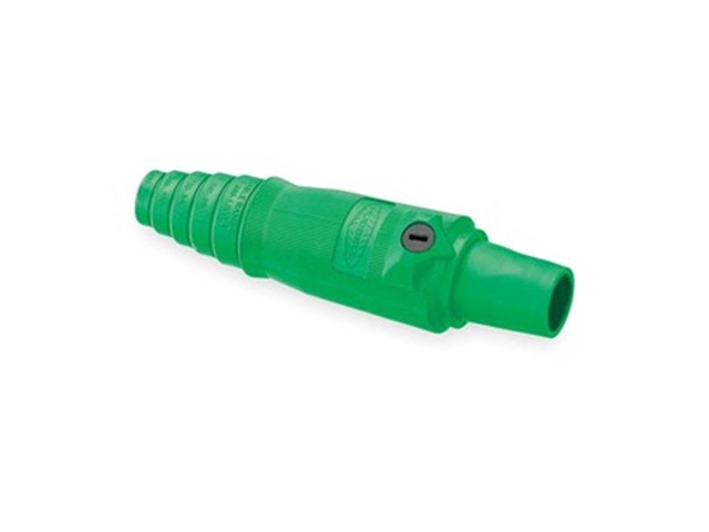 HUBBELL WIRING DEVICE-KELLEMS HBL400FGN Connector,Double Set Screw,Grn,Female