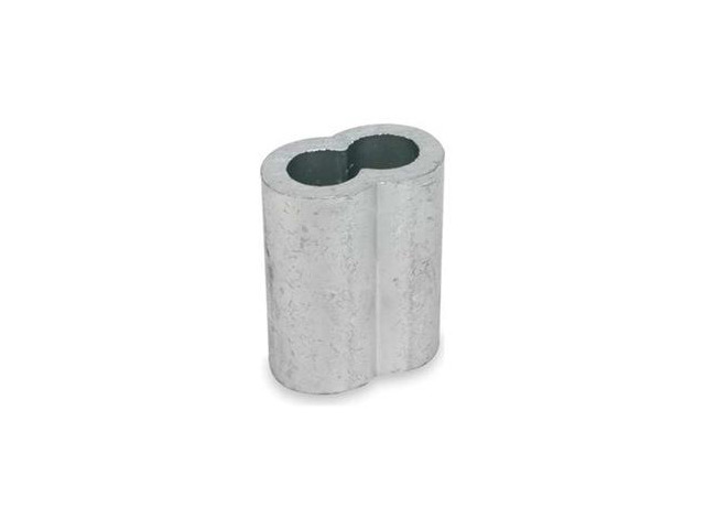 DAYTON 1DLD7 Wire Rope Sleeve,1/16 In,Aluminum,PK25