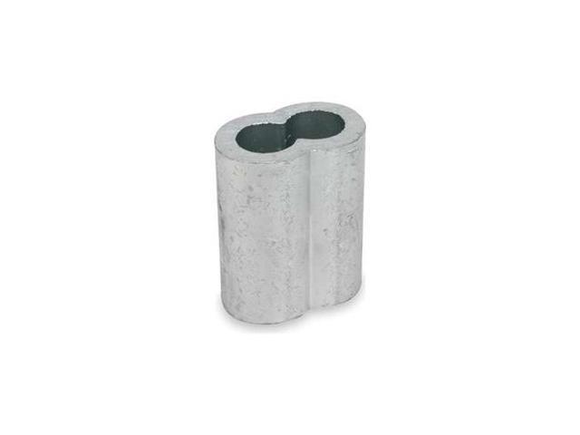 DAYTON 1DLD8 Wire Rope Sleeve,1/8 In,Aluminum,PK25