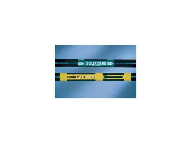 BRADY 7196-4 Pipe Marker,Natural Gas,Y,3/4 to2-3/8 In