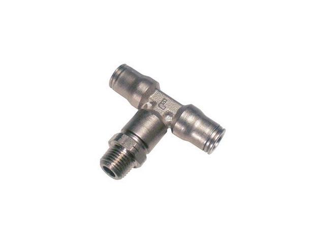 LEGRIS 3608 06 13 Nickel Plated Brass Male Branch Tee, 1/4 in Tube Size