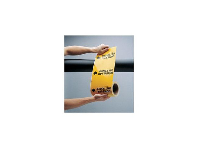 BRADY 41511 Pipe Marker,Natural Gas,Yellow