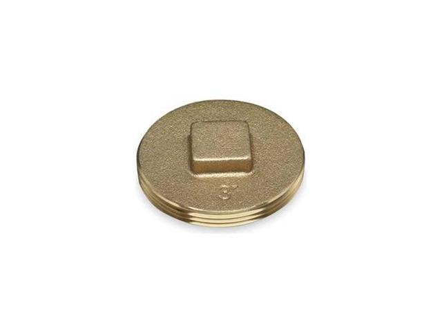 OATEY 42372 Cleanout Plug,3 In,Brass