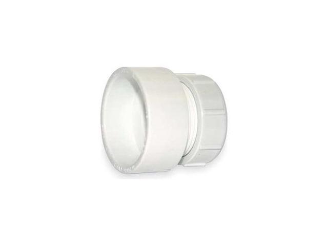 ZORO SELECT 1WKU3 PVC Female Trap Adapter with Nut and Washer, Hub x Socket, 1