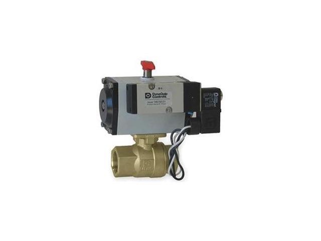 DYNAQUIP CONTROLS PHH2AATSR09210A 3' FNPT Brass Pneumatic Ball Valve Inline