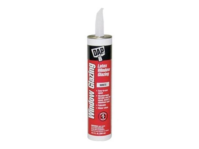 DAP 12108 Acrylic Latex Sealant, 10 oz, Cartridge, White, Acrylic Latex Base,