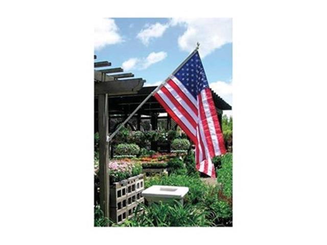ANNIN FLAGMAKERS 238 Spinning Flagpole w/3 ft x 5 ft Nyl-Glo US Flag Incl White