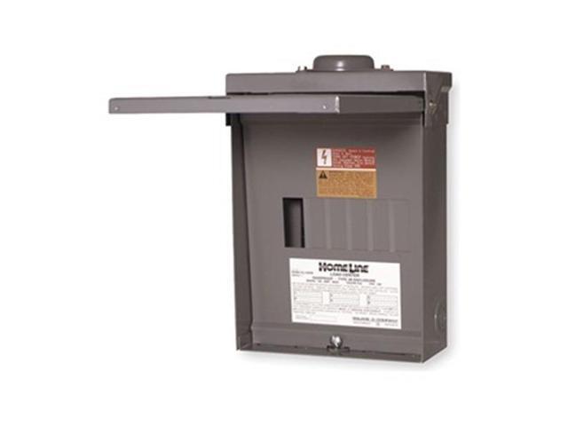 Load Center, Main Lug, 100 Amps, 120/240VAC Voltage, Number of Spaces: 6