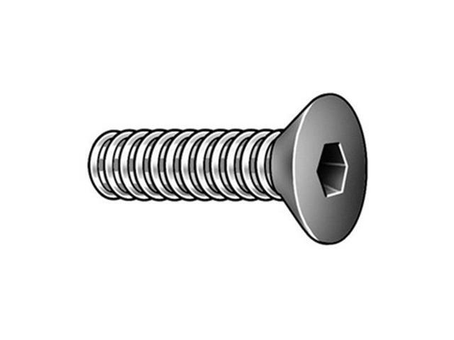 ZORO SELECT DFSC0310075FP-PK100 5/16'-24 Flat Socket Head Cap Screw, 3/4 in L,