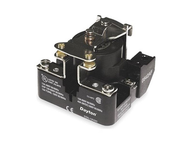DAYTON 5YZ79 Surface, Open Power Relay, 40 A, 4 Pins, Screw