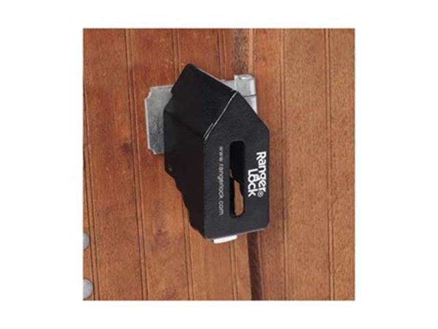 RANGER LOCK RGET-00 Padlock Guard,Hardened Steel,Blk,5-1/4'L
