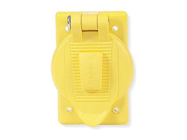 HUBBELL WIRING DEVICE-KELLEMS HBL77CM74WO Weatherproof Cover, 1 Gang,