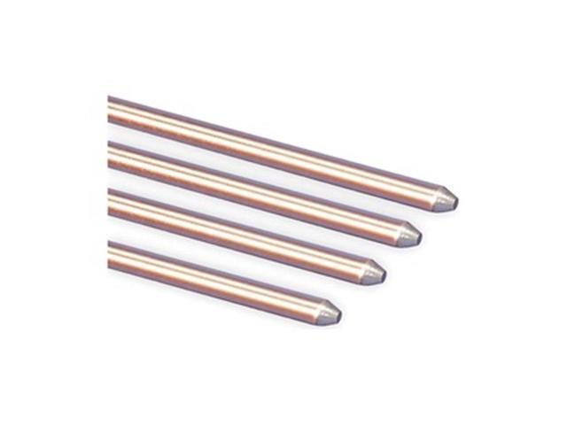 NVENT ERICO 615840 Pointed End Ground Rod: 5/8 in Dia, 4 ft L, Copper Bonded