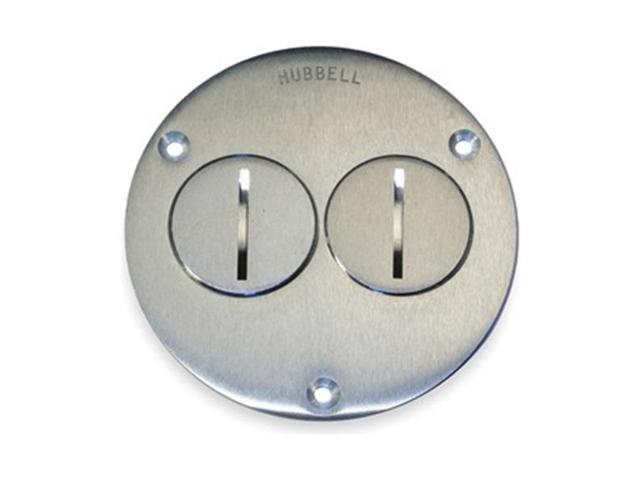 HUBBELL WIRING DEVICE-KELLEMS SA3725 Box Cover, Floor Box Type, 2 Gang,